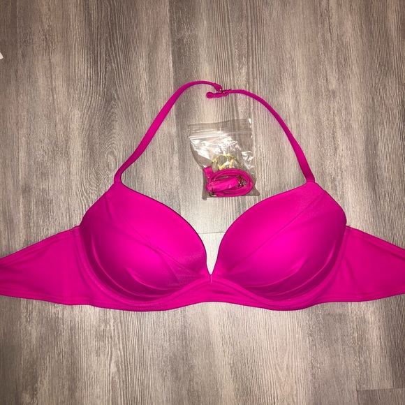 Victoria’s Secret angel convertible/Maui pink lotus multi way bikini top 34c - Picture 3 of 16